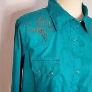 Vintage Wrangler Wrancher snap button shirt 3x